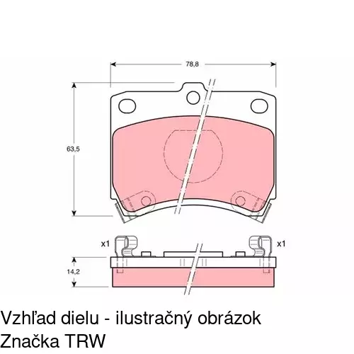 Brzdové dosky S70-0063 /POLCAR/ - obr. 3