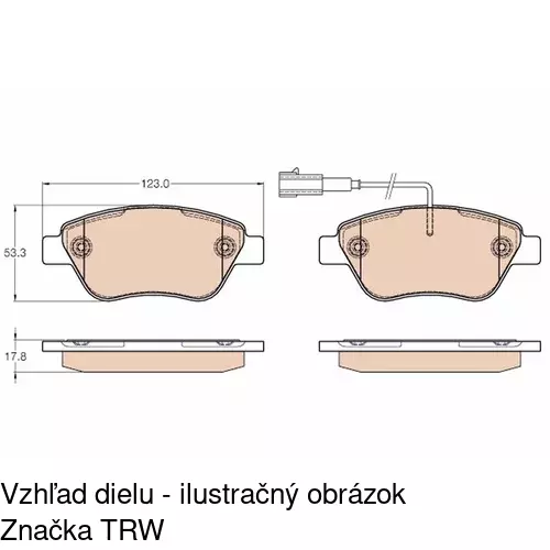 Brzdové dosky POLCAR S70-0118 - obr. 2