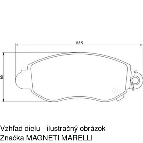 Brzdové dosky POLCAR S70-0139 - obr. 2