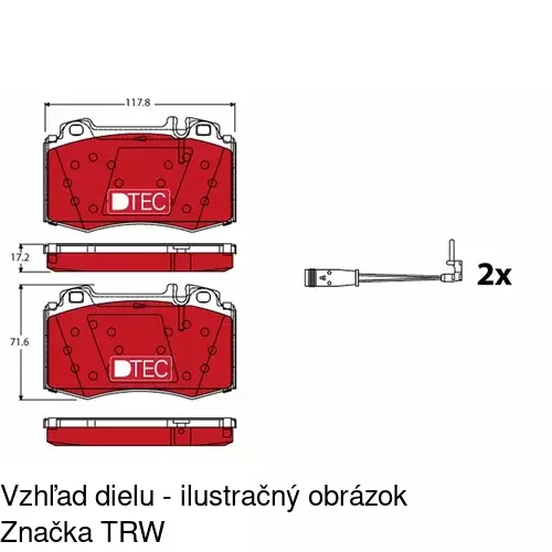 Brzdové dosky POLCAR S70-0153 - obr. 2