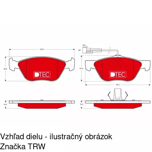 Brzdové dosky POLCAR S70-0205 - obr. 5