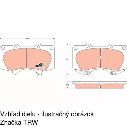 Brzdové dosky POLCAR S70-0241 - obr. 1