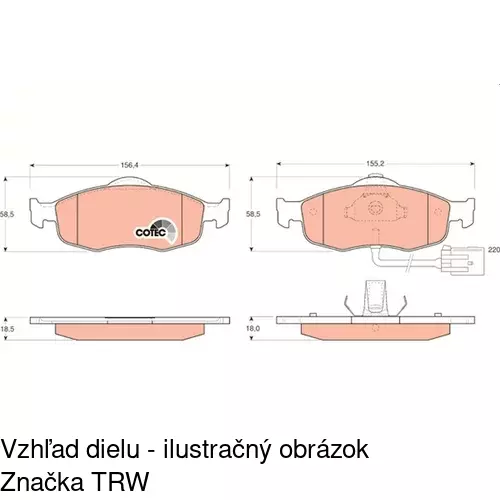 Brzdové dosky POLCAR S70-0246