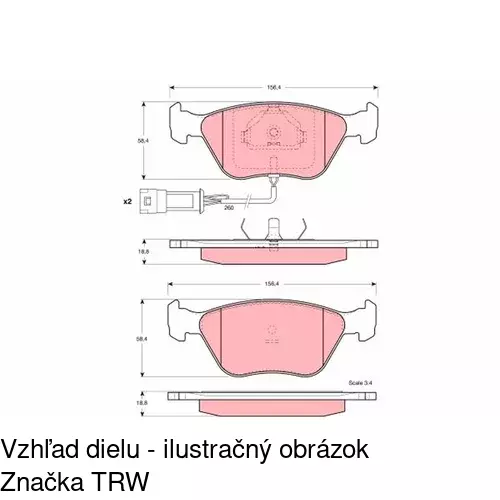 Brzdové dosky POLCAR S70-0246 - obr. 2