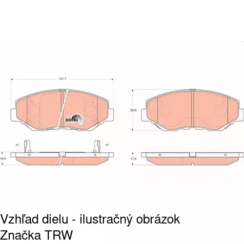 Brzdové dosky POLCAR S70-0261 - obr. 1