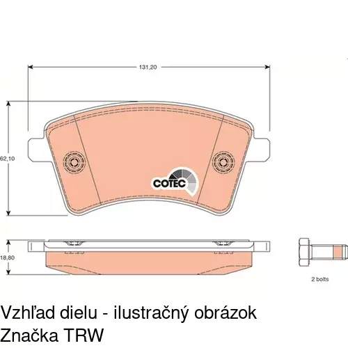 Brzdové dosky POLCAR S70-0272 - obr. 1