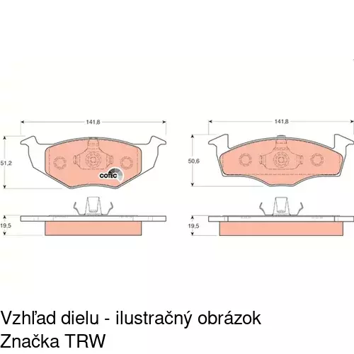 Brzdové dosky POLCAR S70-0294 - obr. 4