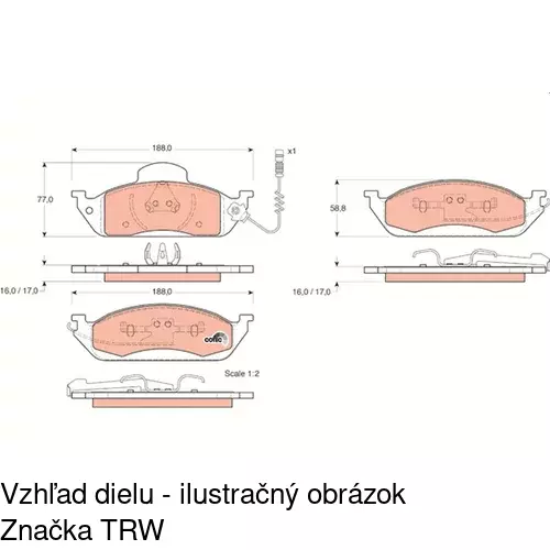 Brzdové dosky POLCAR S70-0298 - obr. 3