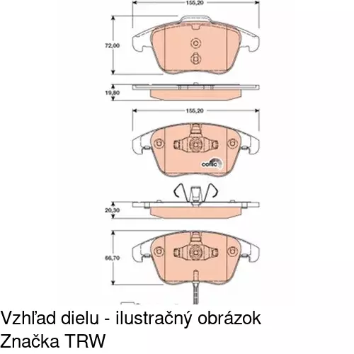 Brzdové dosky POLCAR S70-0305 - obr. 4