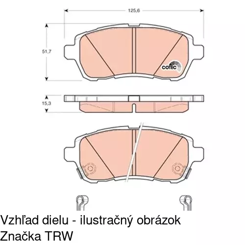 Brzdové dosky POLCAR S70-0315 - obr. 2