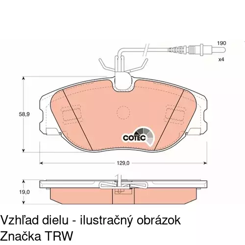 Brzdové dosky POLCAR S70-0380 - obr. 3