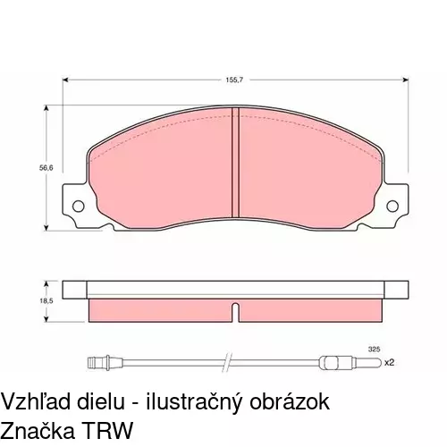 Brzdové dosky S70-0389 /POLCAR/ - obr. 3