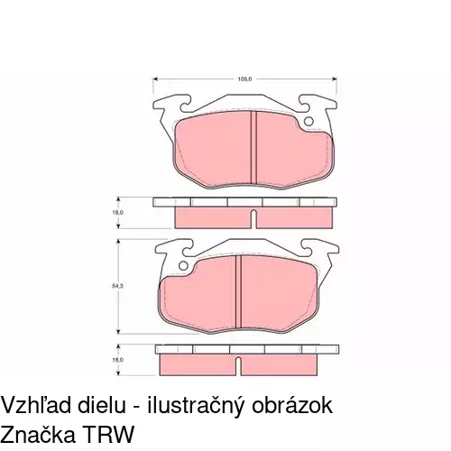 Brzdové dosky POLCAR S70-0391 - obr. 3