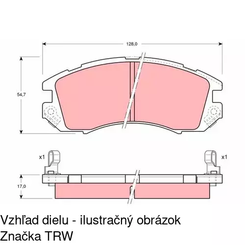 Brzdové dosky POLCAR S70-0424 - obr. 1