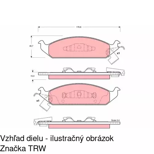 Brzdové dosky POLCAR S70-0432