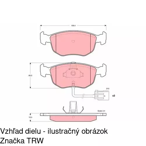 Brzdové dosky POLCAR S70-0453 - obr. 2