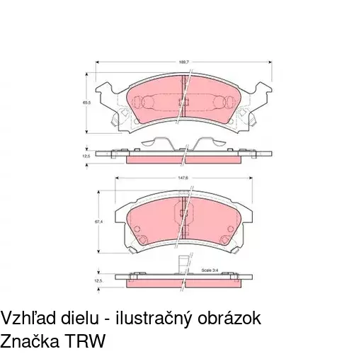 Brzdové dosky POLCAR S70-0480