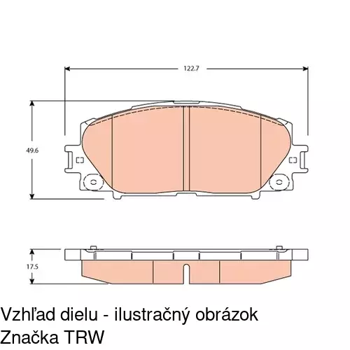 Brzdové dosky POLCAR S70-0502 - obr. 3