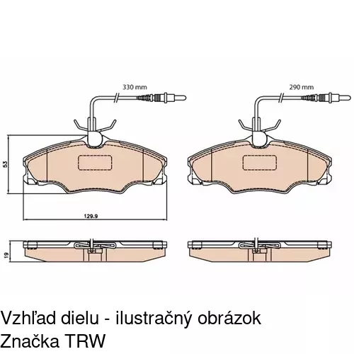 Brzdové dosky POLCAR S70-0512 - obr. 4