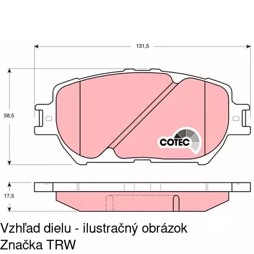 Brzdové dosky POLCAR S70-0521 - obr. 3