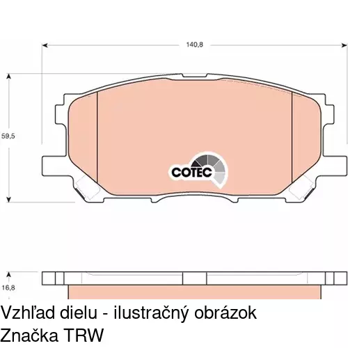 Brzdové dosky POLCAR S70-0557 - obr. 4