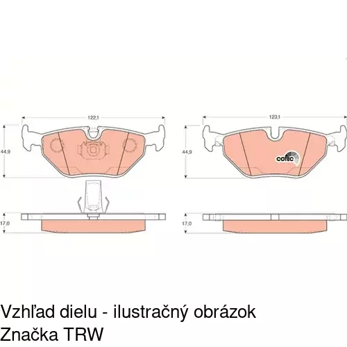 Brzdové dosky POLCAR S70-1083 - obr. 2