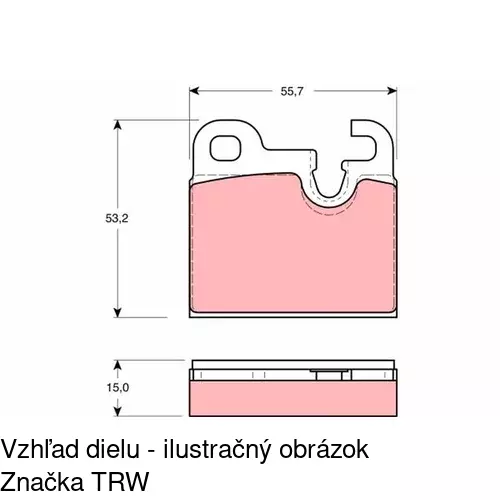 Brzdové dosky POLCAR S70-1107 - obr. 4