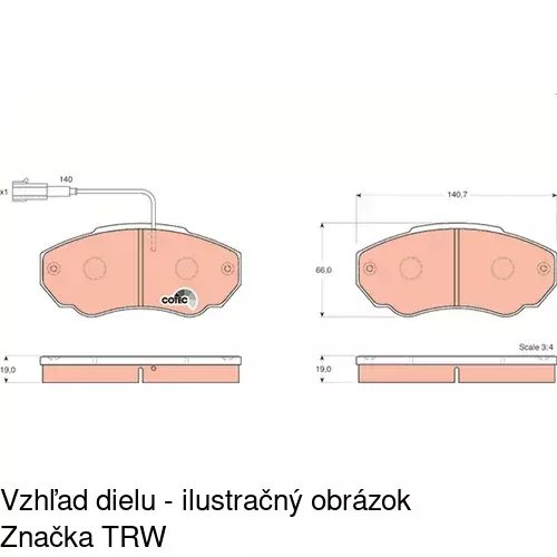 Brzdové dosky POLCAR S70-1156 - obr. 1