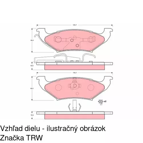 Brzdové dosky S70-1217 /POLCAR/