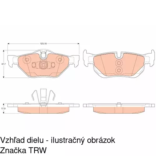 Brzdové dosky POLCAR S70-1353 - obr. 2