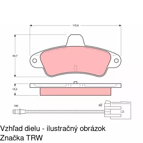 Brzdové dosky POLCAR S70-1375 - obr. 4