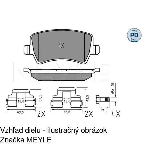 Brzdové dosky POLCAR S70-1439 - obr. 3