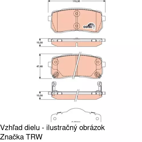 Brzdové dosky POLCAR S70-1536 - obr. 1