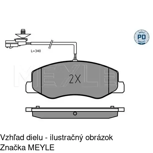 Brzdové dosky POLCAR S70-1607 - obr. 1