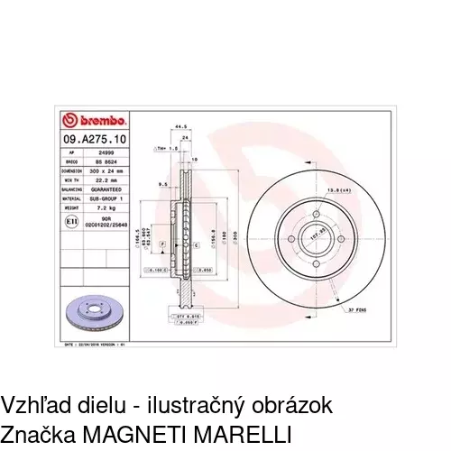 Brzdový kotúč POLCAR S71-0009 - obr. 3