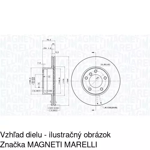 Brzdový kotúč POLCAR S71-0093 - obr. 4