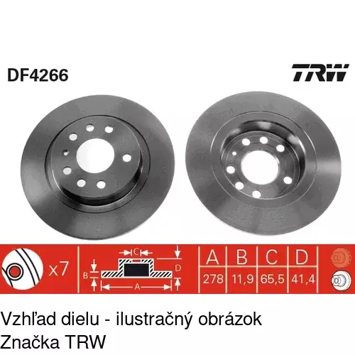 Brzdový kotúč POLCAR S71-0132 - obr. 2