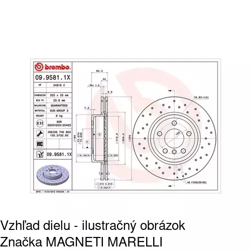 Brzdový kotúč POLCAR S71-0194 - obr. 1