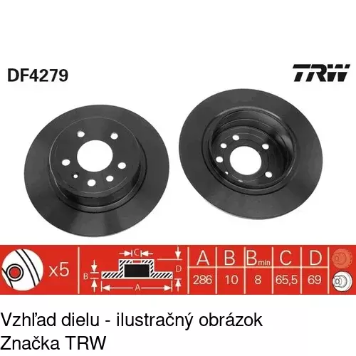 Brzdový kotúč POLCAR S71-1047 - obr. 4