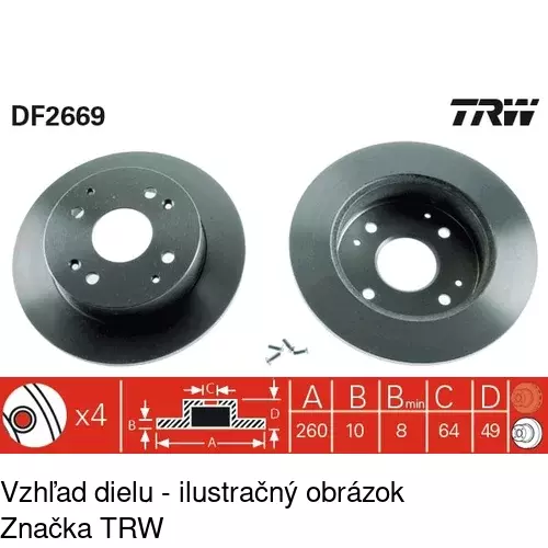 Brzdový kotúč POLCAR S71-1060 - obr. 3