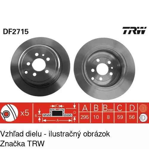 Brzdový kotúč POLCAR S71-1356 - obr. 3