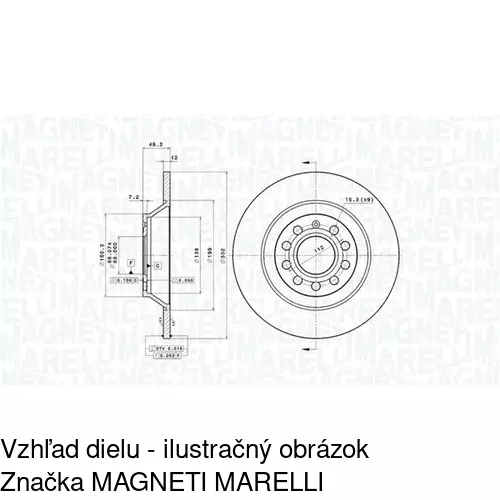 Brzdový kotúč POLCAR S71-1385