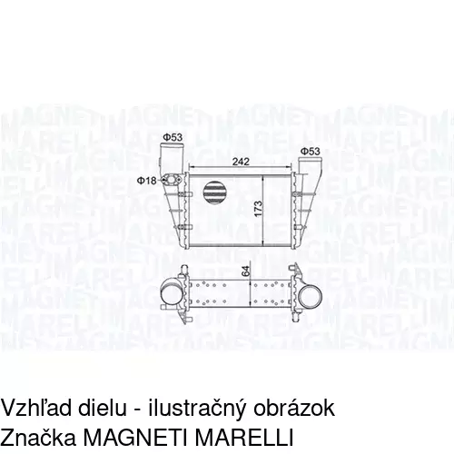 Chladiče vzduchu (Intercoolery) POLCAR 1324J8-1 - obr. 1