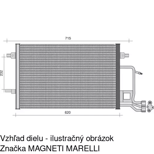 Chladiče klimatizácie 1324K8C3S /POLCAR/ - obr. 2