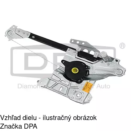 Mechanizmus sťahovania okna elektrický bez motora POLCAR 1324PSG4 - obr. 1