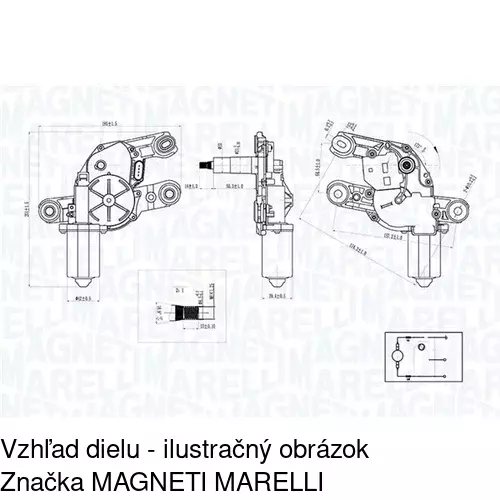 Motorček stieračov POLCAR 1332SWT2 - obr. 2