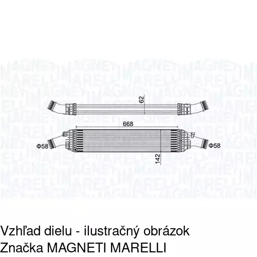 Chladiče vzduchu (Intercoolery) POLCAR 1337J8-1 - obr. 1