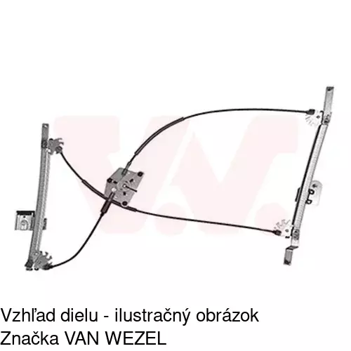 Mechanizmus sťahovania okna elektrický bez motora POLCAR 1355PSG1 - obr. 3