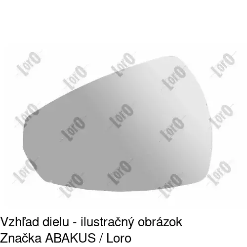 Sklo vonkajšieho zrkadla s držiakom 13C1555M /POLCAR/ - obr. 5