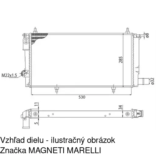 Chladiče vody POLCAR 239008A5 - obr. 1